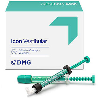 Icon Vestibular | Leczenie białych plam | Rozwiązanie estetyczne i łagodne Strzykawki i opakowania